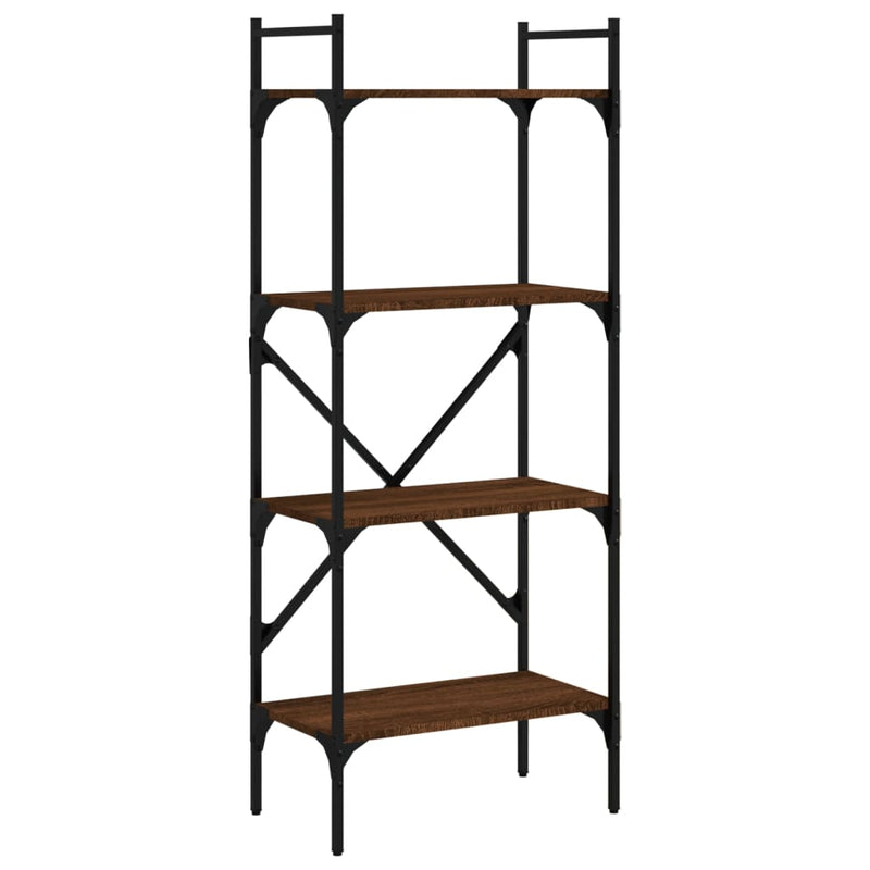 vidaXL 4 szintes barna tölgyszínű fa könyvespolc 56x31,5x138,5 cm