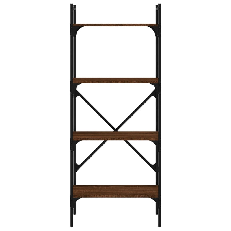 vidaXL 4 szintes barna tölgyszínű fa könyvespolc 56x31,5x138,5 cm