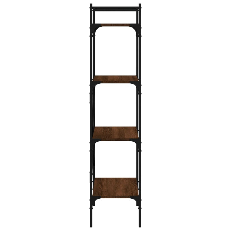 vidaXL 4 szintes barna tölgyszínű fa könyvespolc 56x31,5x138,5 cm