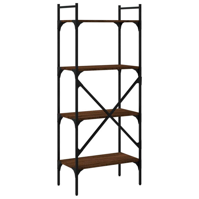 vidaXL 4 szintes barna tölgyszínű fa könyvespolc 56x31,5x138,5 cm