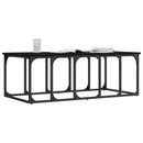 vidaXL fekete szerelt fa dohányzóasztal 100 x 50 x 35,5 cm