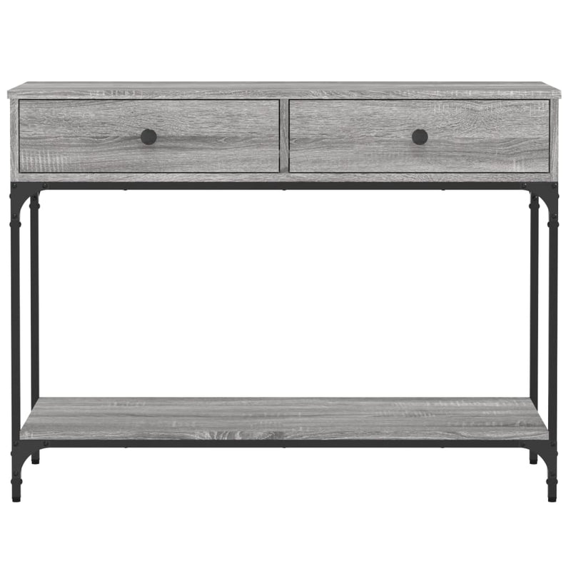 vidaXL szürke sonoma színű szerelt fa konzolasztal 100 x 34,5 x 75 cm