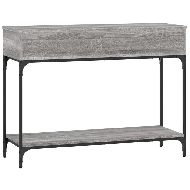 vidaXL szürke sonoma színű szerelt fa konzolasztal 100 x 34,5 x 75 cm
