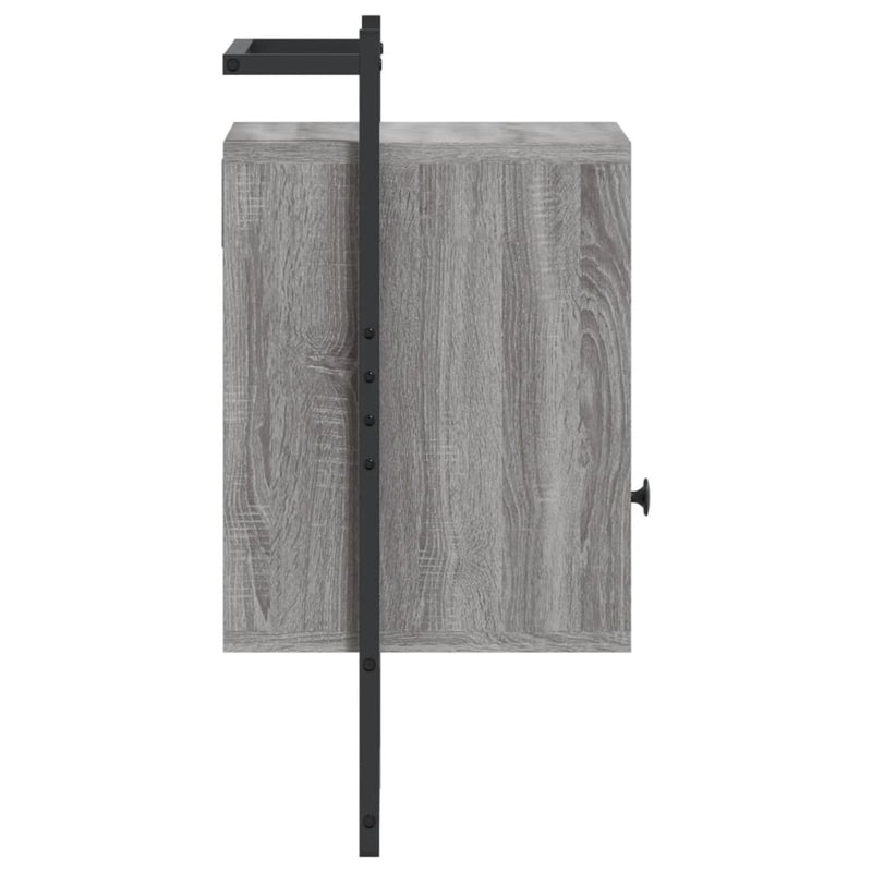 vidaXL 2 db szürke sonoma szerelt fa fali éjjeliszekrény 40x30x61 cm
