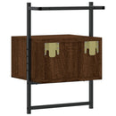 vidaXL barna tölgyszínű fali szerelt fa éjjeliszekrény 35x30x51 cm