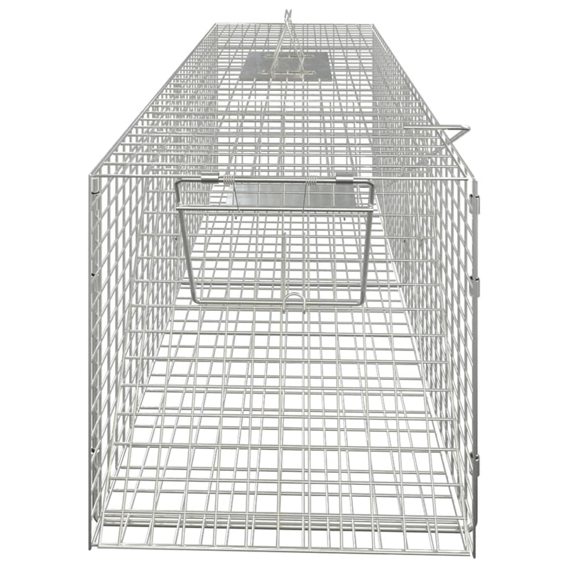 vidaXL horganyzott vas állatcsapda 64,5 x 25 x 26,5 cm