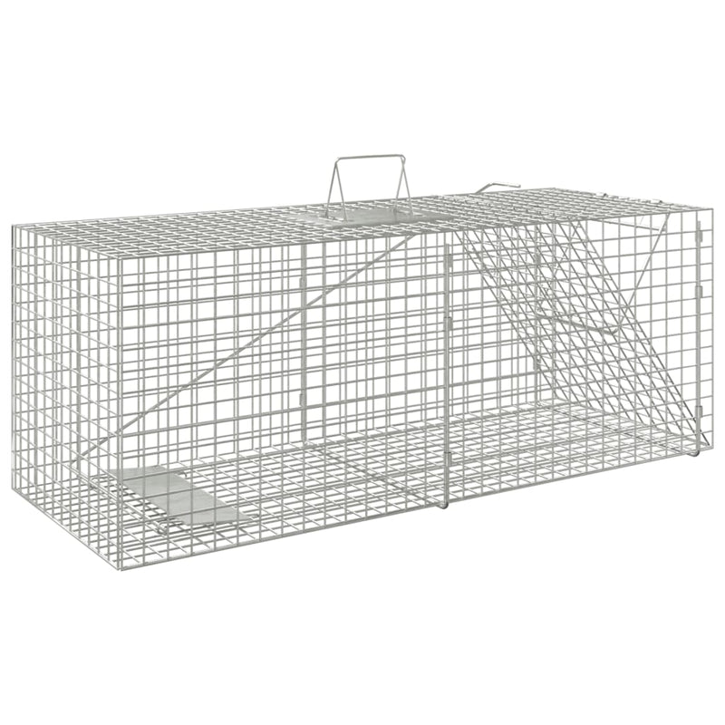 vidaXL horganyzott vas állatcsapda 64,5 x 25 x 26,5 cm