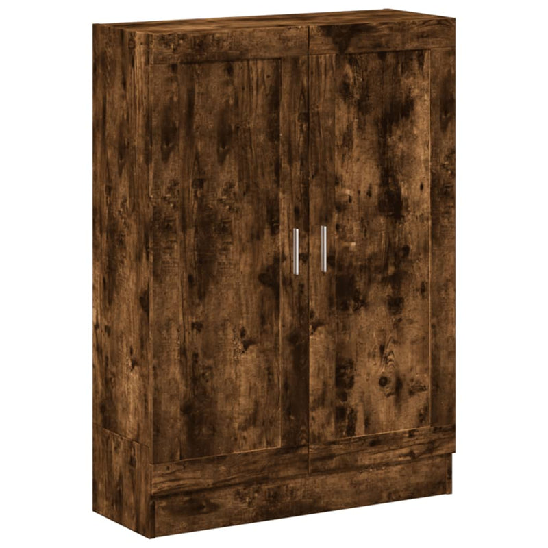 vidaXL füstös tölgy színű szerelt fa könyvszekrény 82,5x30,5x115 cm