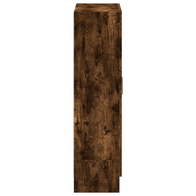 vidaXL füstös tölgy színű szerelt fa könyvszekrény 82,5x30,5x115 cm