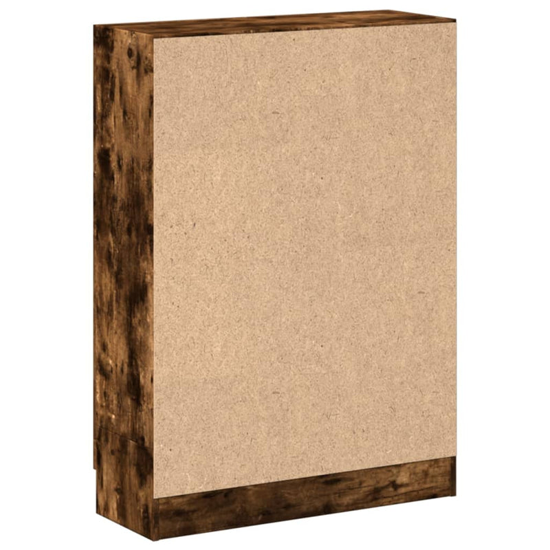 vidaXL füstös tölgy színű szerelt fa könyvszekrény 82,5x30,5x115 cm