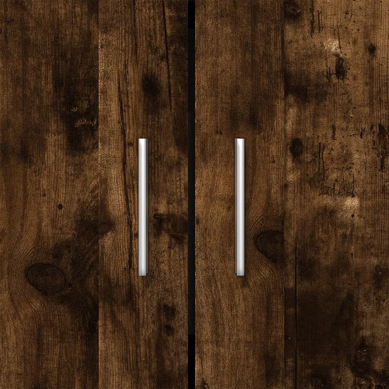 vidaXL füstös tölgy színű szerelt fa könyvszekrény 82,5x30,5x115 cm
