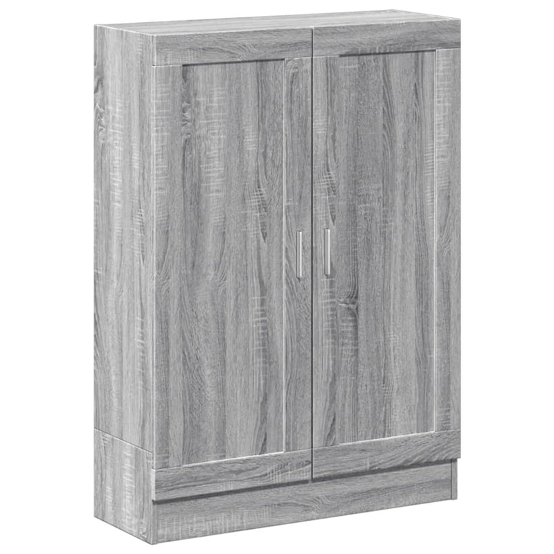 vidaXL szürke sonoma színű szerelt fa könyvszekrény 82,5x30,5x115 cm