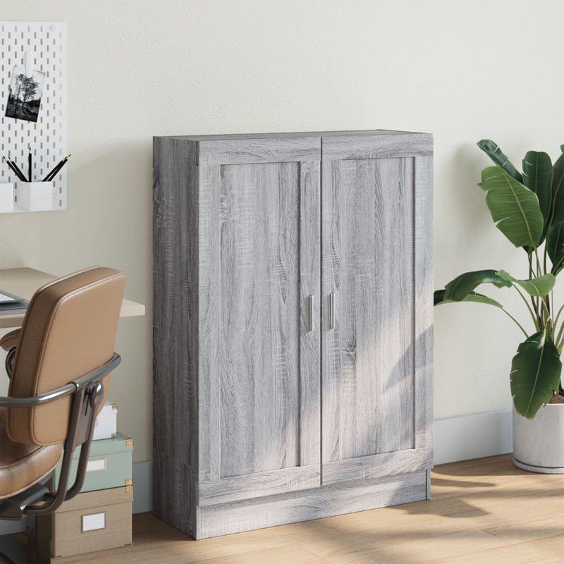 vidaXL szürke sonoma színű szerelt fa könyvszekrény 82,5x30,5x115 cm