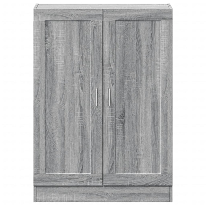 vidaXL szürke sonoma színű szerelt fa könyvszekrény 82,5x30,5x115 cm