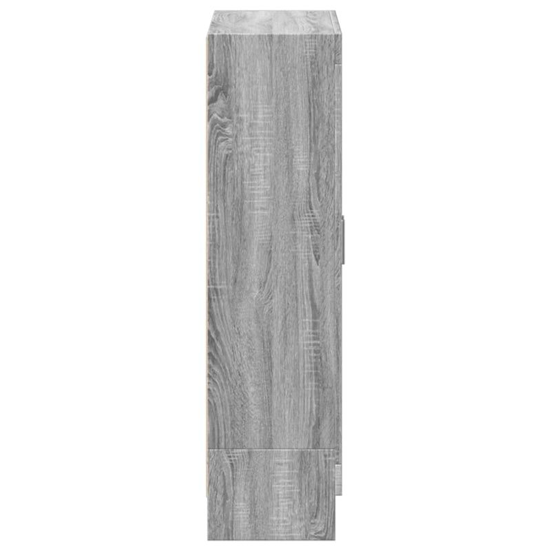 vidaXL szürke sonoma színű szerelt fa könyvszekrény 82,5x30,5x115 cm