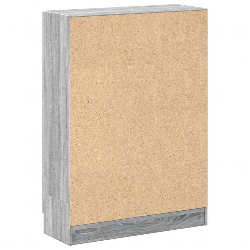 vidaXL szürke sonoma színű szerelt fa könyvszekrény 82,5x30,5x115 cm