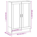 vidaXL szürke sonoma színű szerelt fa könyvszekrény 82,5x30,5x115 cm