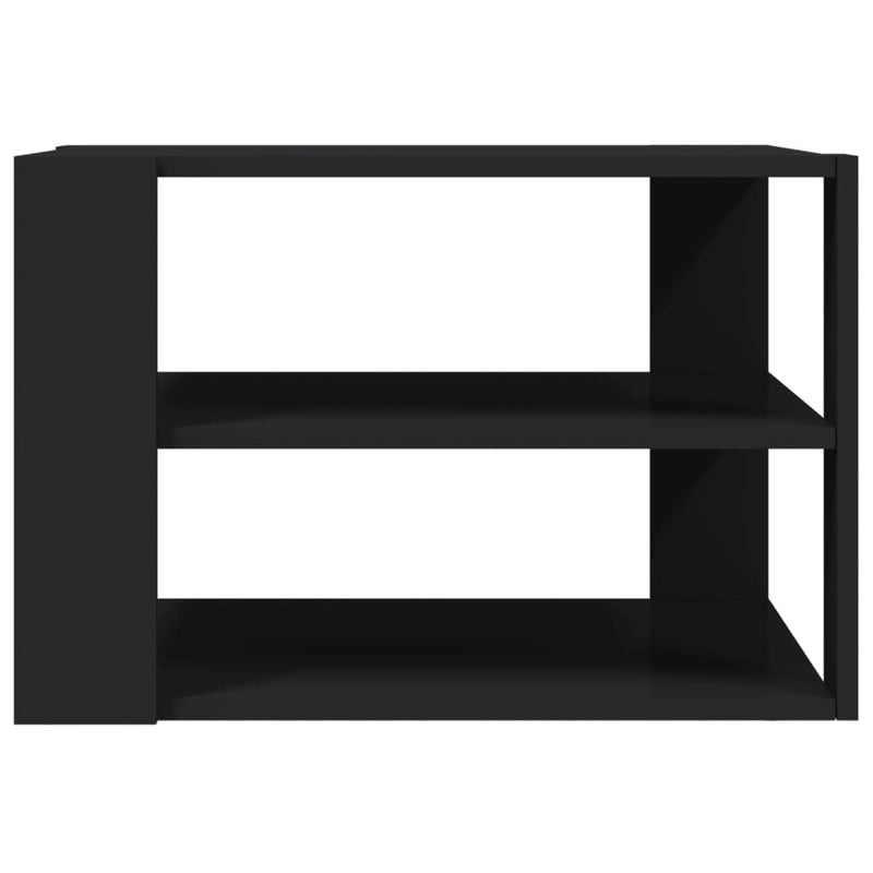 vidaXL fekete szerelt fa dohányzóasztal 59,5 x 59,5 x 40 cm