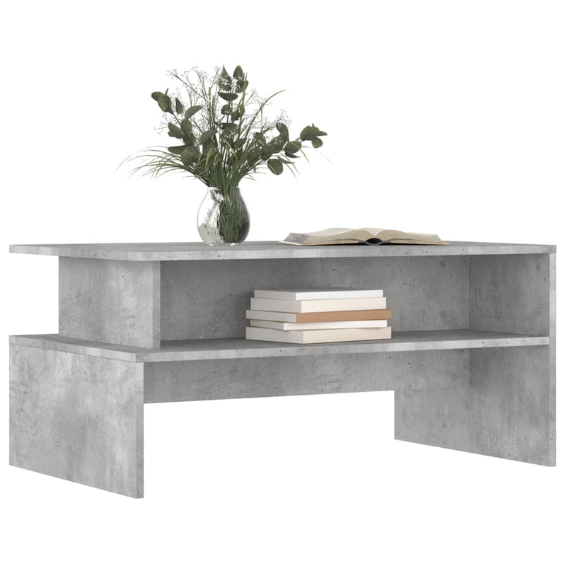 vidaXL betonszürke szerelt fa dohányzóasztal 90 x 55 x 42,5 cm