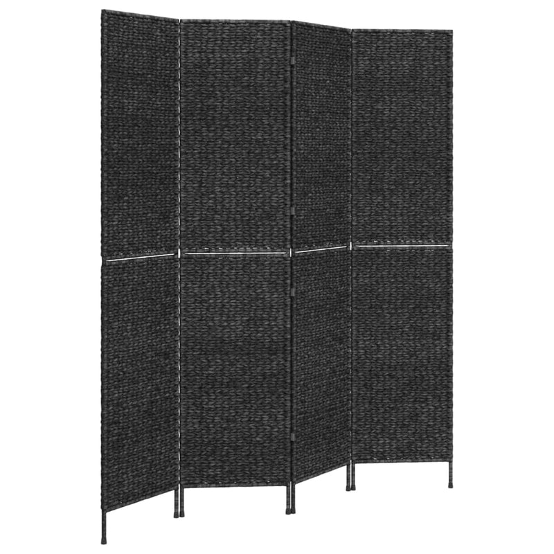 vidaXL fekete 4 paneles vízijácint térelválasztó 163x180 cm