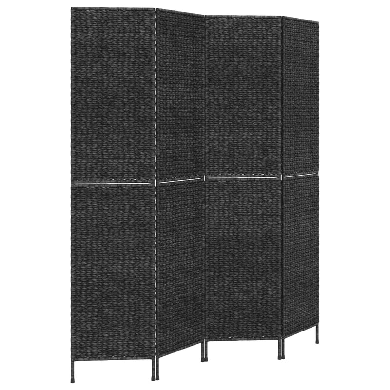 vidaXL fekete 4 paneles vízijácint térelválasztó 163x180 cm