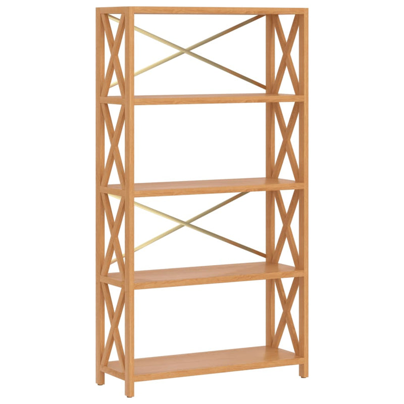 vidaXL 5 szintes tömör tölgyfa polc 80x30x146 cm