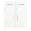 vidaXL magasfényű fehér szerelt fa tálalószekrény 69,5 x 34 x 90 cm