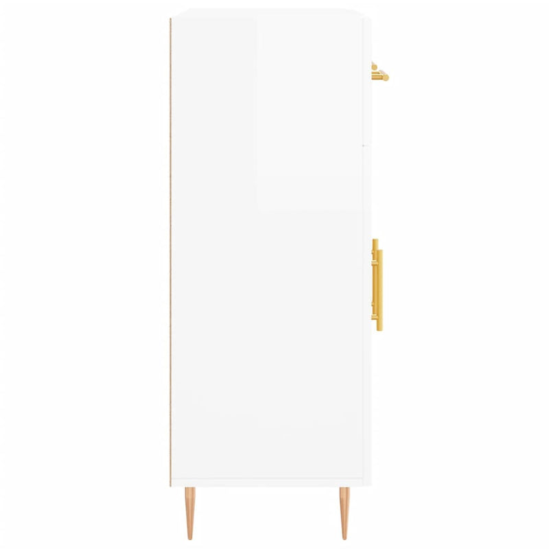 vidaXL magasfényű fehér szerelt fa tálalószekrény 69,5 x 34 x 90 cm