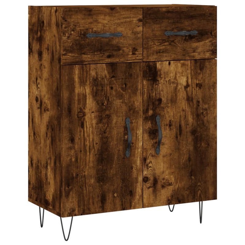 vidaXL füstös tölgy színű szerelt fa tálalószekrény 69,5 x 34 x 90 cm