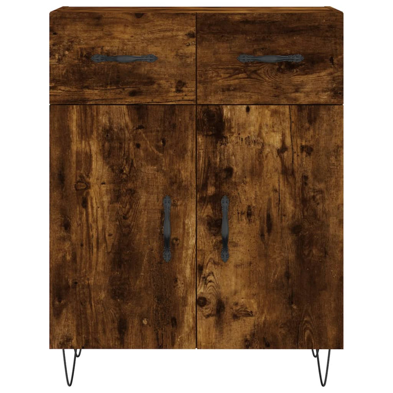 vidaXL füstös tölgy színű szerelt fa tálalószekrény 69,5 x 34 x 90 cm