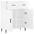 vidaXL magasfényű fehér szerelt fa tálalószekrény 69,5 x 34 x 90 cm
