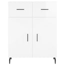 vidaXL magasfényű fehér szerelt fa tálalószekrény 69,5 x 34 x 90 cm