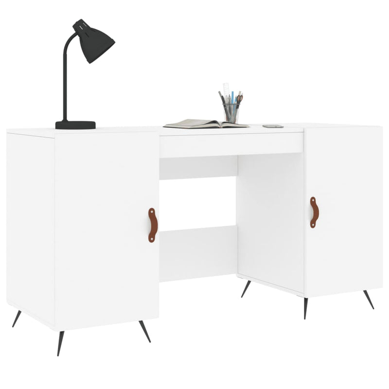 vidaXL fehér szerelt fa íróasztal 140 x 50 x 75 cm