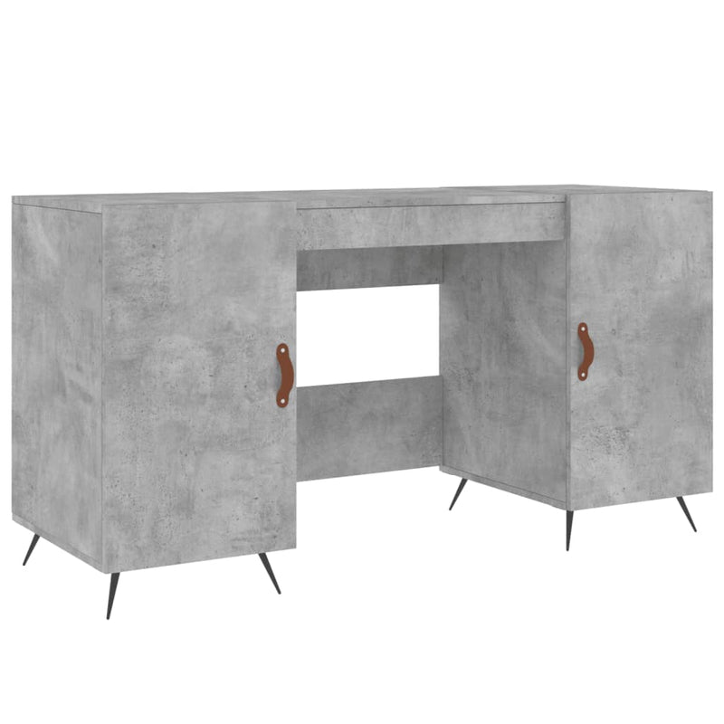 vidaXL betonszürke szerelt fa íróasztal 140 x 50 x 75 cm