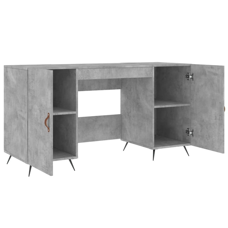 vidaXL betonszürke szerelt fa íróasztal 140 x 50 x 75 cm