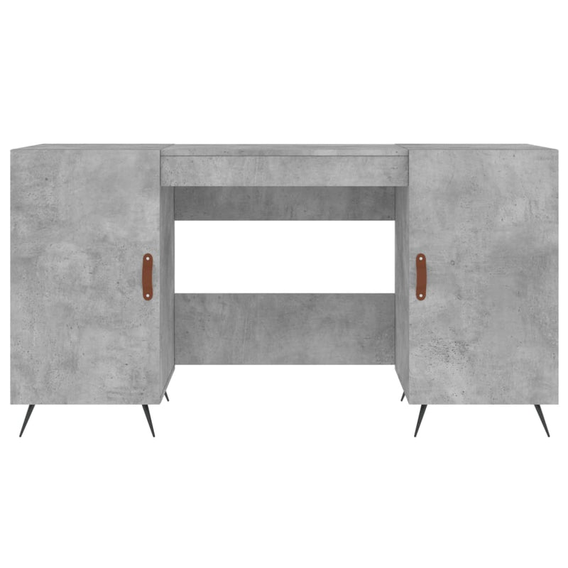 vidaXL betonszürke szerelt fa íróasztal 140 x 50 x 75 cm