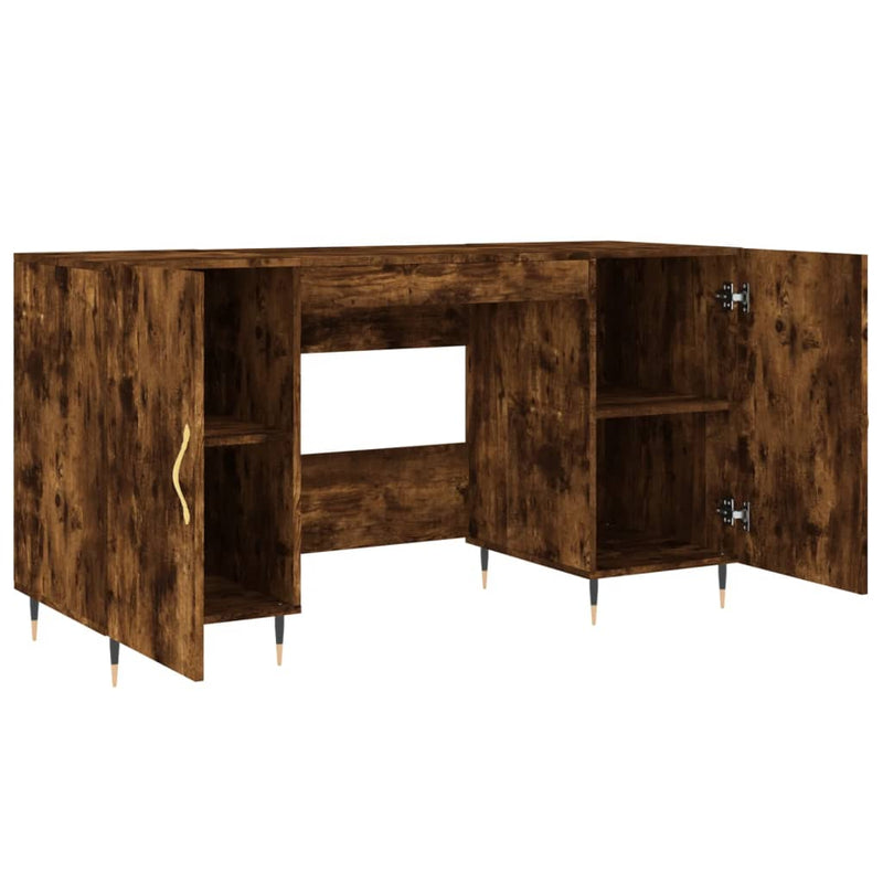 vidaXL füstös tölgy színű szerelt fa íróasztal 140x50x75 cm