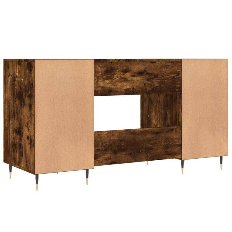 vidaXL füstös tölgy színű szerelt fa íróasztal 140x50x75 cm