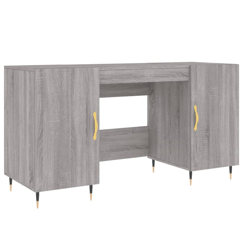 vidaXL szürke sonoma színű szerelt fa íróasztal 140x50x75 cm