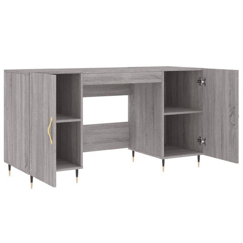 vidaXL szürke sonoma színű szerelt fa íróasztal 140x50x75 cm