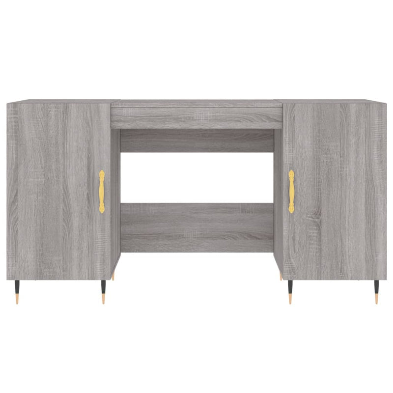 vidaXL szürke sonoma színű szerelt fa íróasztal 140x50x75 cm