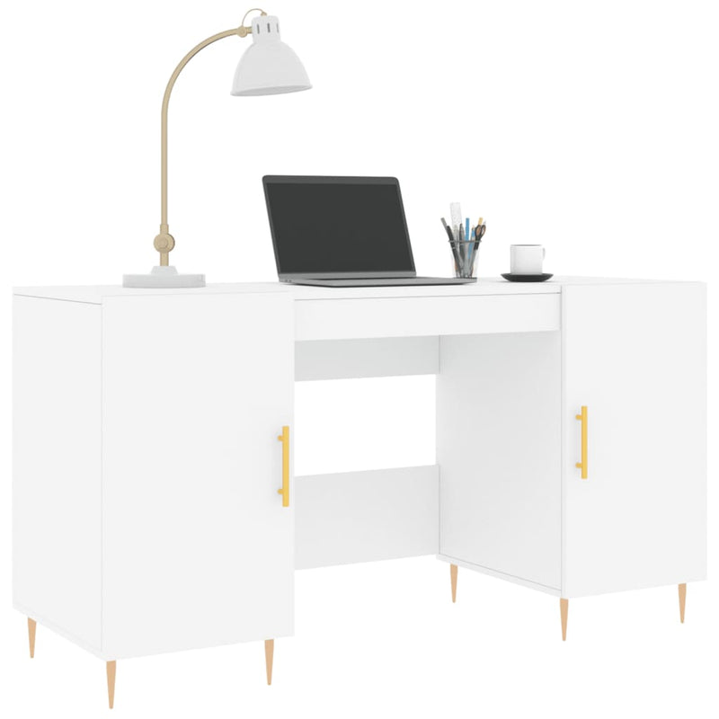 vidaXL fehér szerelt fa íróasztal 140 x 50 x 75 cm