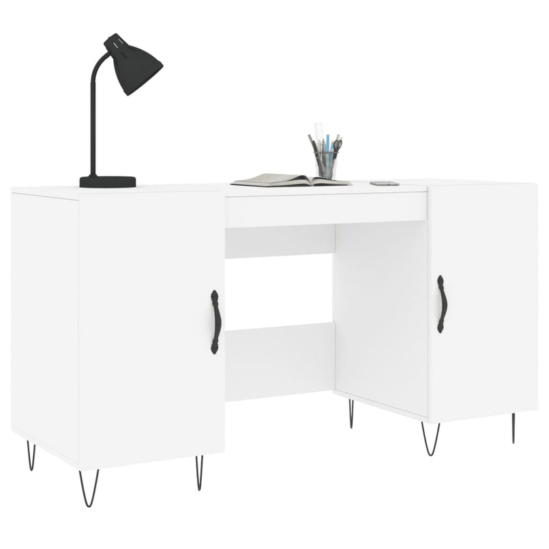 vidaXL fehér szerelt fa íróasztal 140 x 50 x 75 cm