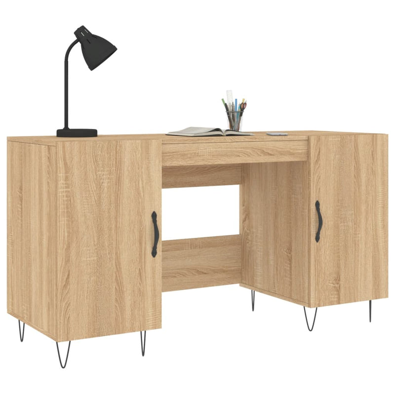 vidaXL sonoma tölgy színű szerelt fa íróasztal 140 x 50 x 75 cm