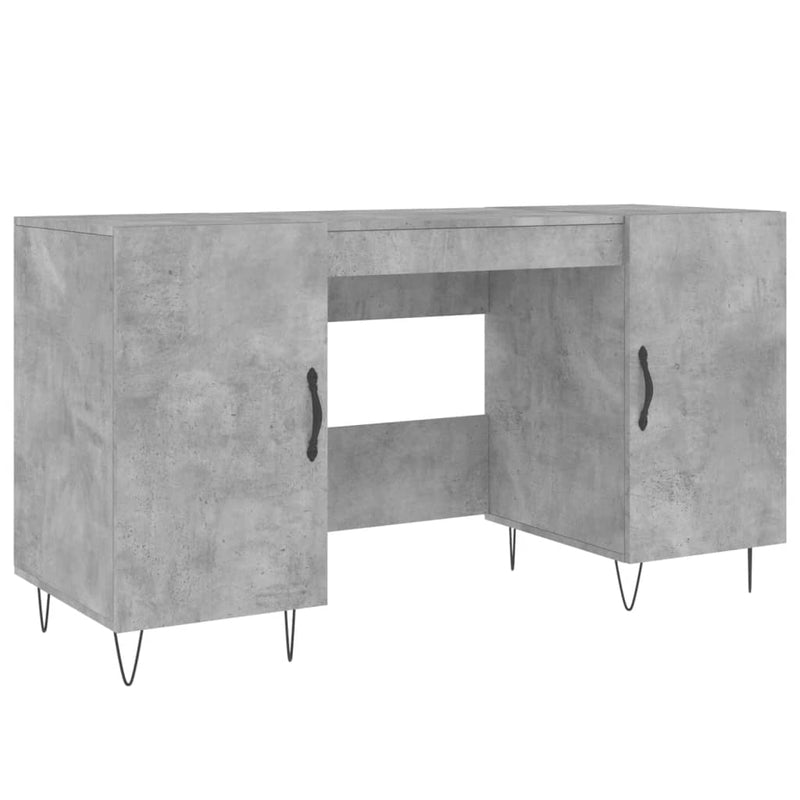 vidaXL betonszürke szerelt fa íróasztal 140 x 50 x 75 cm