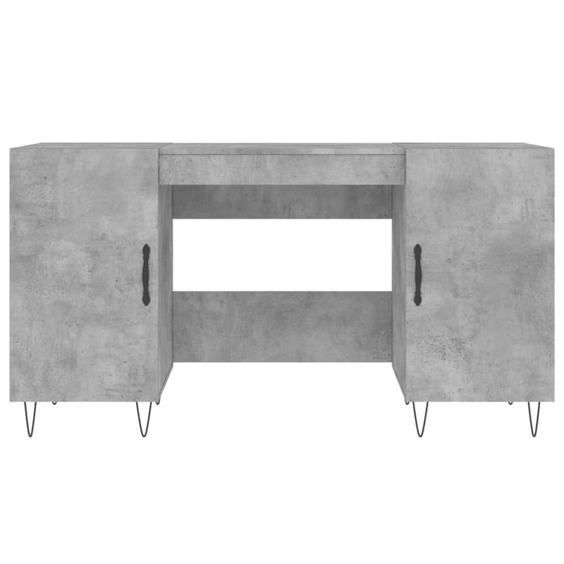 vidaXL betonszürke szerelt fa íróasztal 140 x 50 x 75 cm
