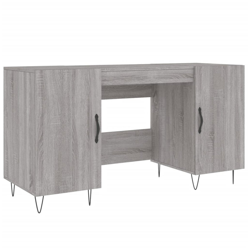 vidaXL szürke sonoma színű szerelt fa íróasztal 140x50x75 cm