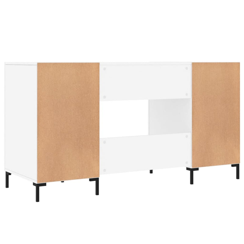 vidaXL fehér szerelt fa íróasztal 140 x 50 x 75 cm