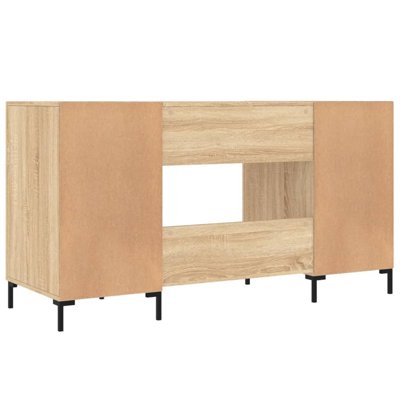 vidaXL sonoma tölgy színű szerelt fa íróasztal 140 x 50 x 75 cm