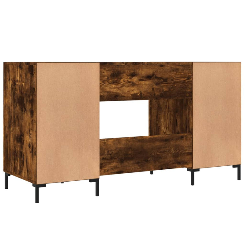vidaXL füstös tölgy színű szerelt fa íróasztal 140x50x75 cm